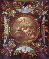 Justice Ensures Peace and Protects the Arts, study for the ceiling of the Second Chamber of Petitions of the Parliament of Paris, 1688